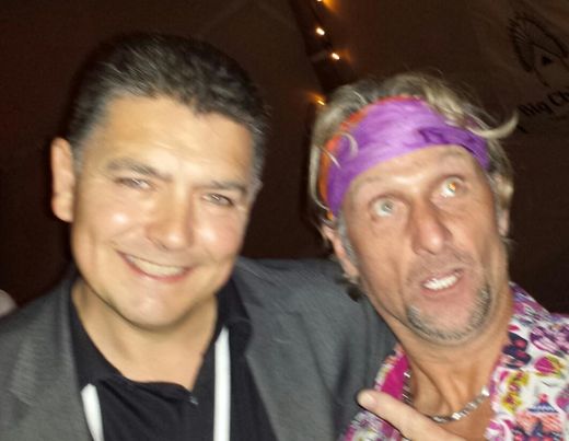 Magician Darren Brand with Carl Fogarty