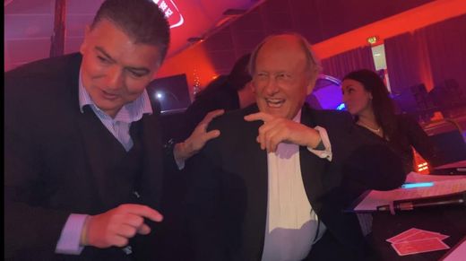Magician Darren Brand with Charlie Ross
