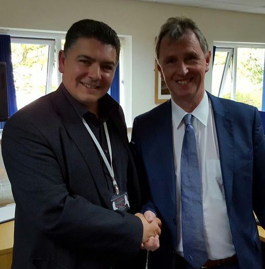 Magician Darren Brand with Nigel Evans MP